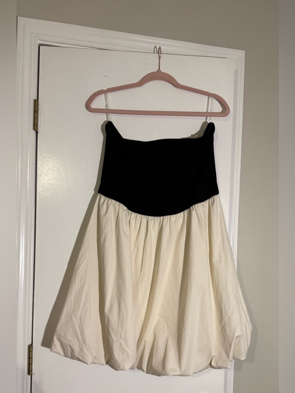 NWT A New Day Black & white Strapless Bubble Hem Dress summer festival party